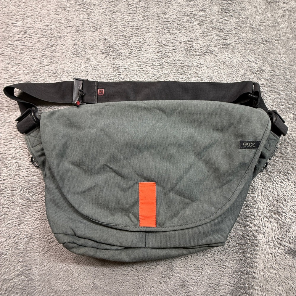 Rickshaw Bagworks Messenger Bag Unisex Large Gray Orange Good Behance 99% Canvas